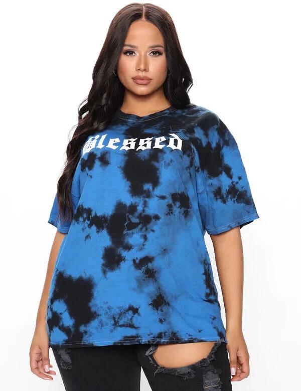 Fashion Nova Womens Blessed Blue Black Tie Dye Tunic Shirt New 1X, 2X, 3X L
Fashion Nova Womens Blessed Blue Black Tie Dye Tunic Shirt New 1X, 2X, 3X L