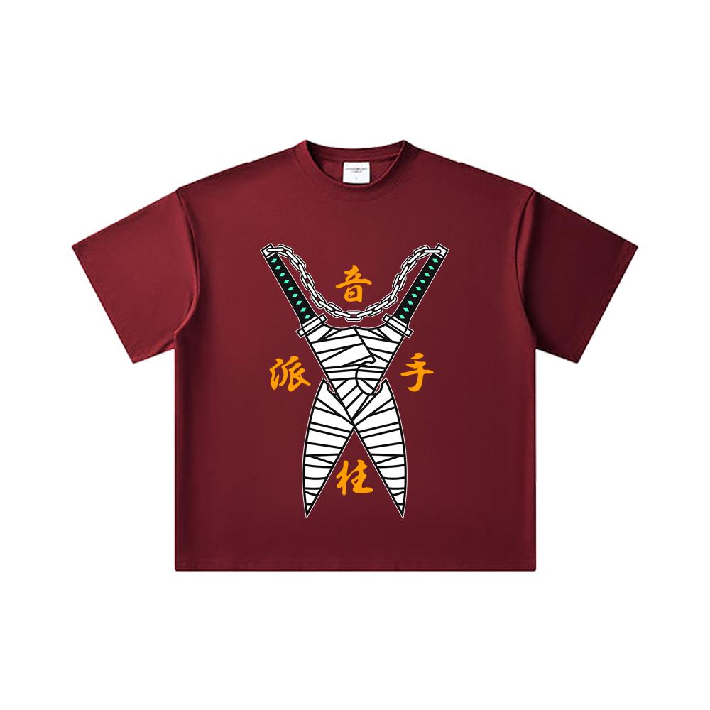 260 GSM Double Yarn 32 Count 100% Cotton Demon Slayer V65 Uzui Print Unisex Heavy Cotton T Shirt 2XL вина червоного кольору
260 GSM Double Yarn 32 Count 100% Cotton Demon Slayer V65 Uzui Print Unisex Heavy Cotton T Shirt 2XL вина червоного кольору