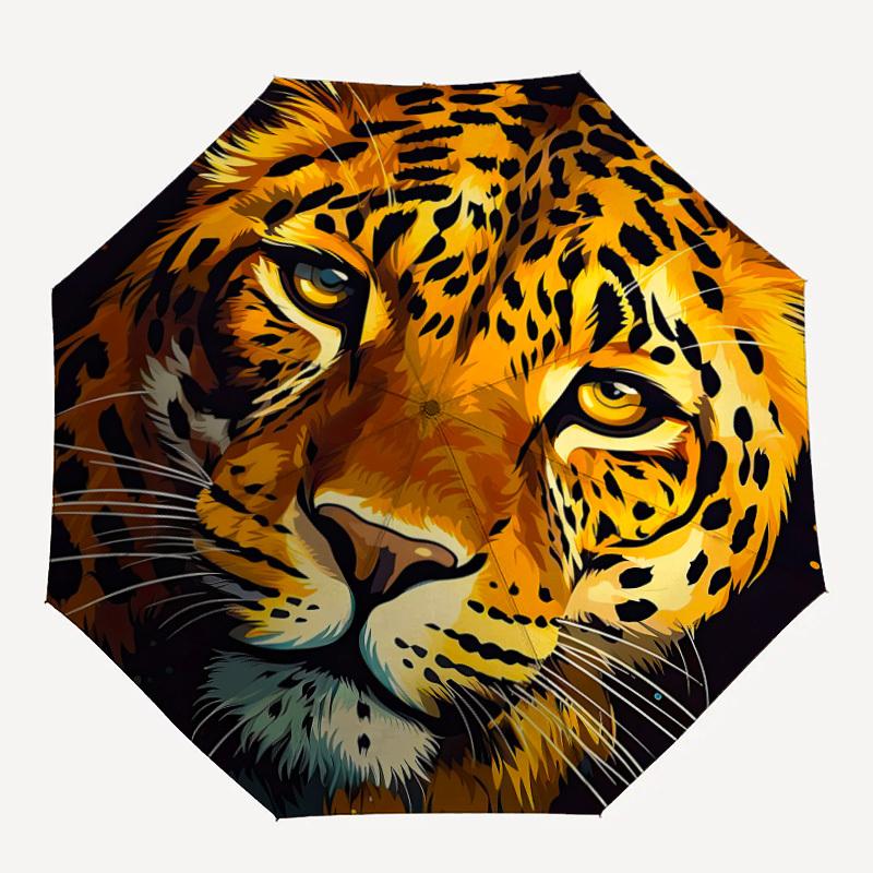 1pc Leopard Print Automatic Folding Umbrella - Compact 8-Rib Design, Durable Plastic & Iron, Lightweight for Outdoor Daily Use
1pc Leopard Print Automatic Folding Umbrella - Compact 8-Rib Design, Durable Plastic & Iron, Lightweight for Outdoor Daily Use