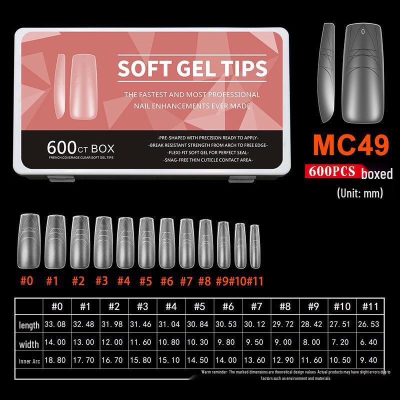 600 Frosted Diamond Duckbill Seamless Nail Tips with Scale & Positioning Lines
600 Frosted Diamond Duckbill Seamless Nail Tips with Scale & Positioning Lines