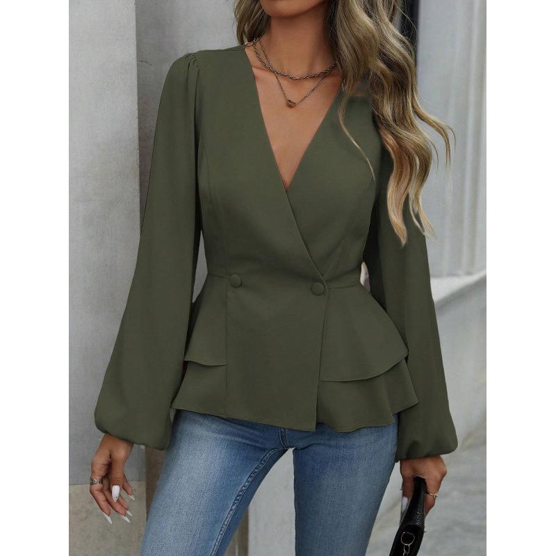 Women s Autumn Item Light Mature Commuting Style Slim Fit Waist Cinched French Lace Long Sleeved Waist Pinching Shirt Bluz XS темно-зелений колір
Women s Autumn Item Light Mature Commuting Style Slim Fit Waist Cinched French Lace Long Sleeved Waist Pinching Shirt Bluz XS темно-зелений колір