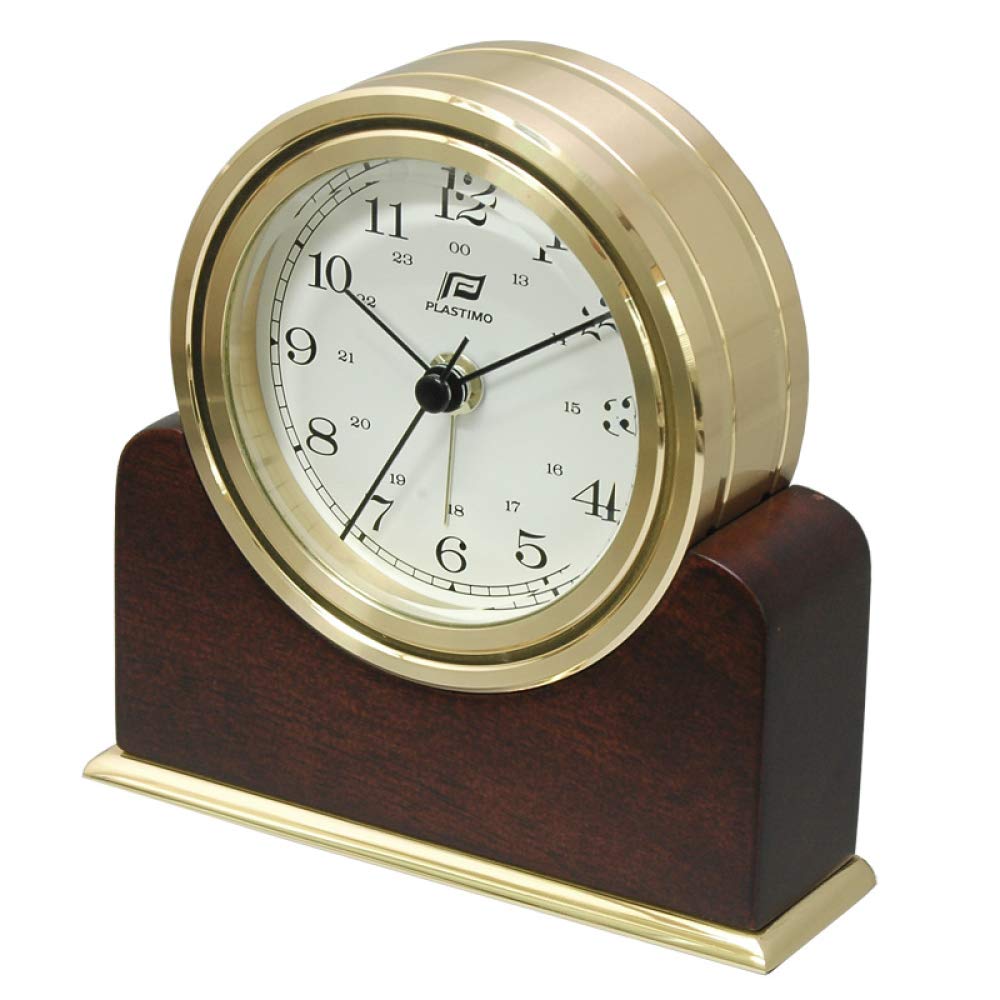 PLASTIMO Alarm Clock Main Body Made of Brass Boat Part Made of Mahogany 105 x 105 x 31mm 210347A (Table Clock) (Brass) латунний
PLASTIMO Alarm Clock Main Body Made of Brass Boat Part Made of Mahogany 105 x 105 x 31mm 210347A (Table Clock) (Brass) латунний