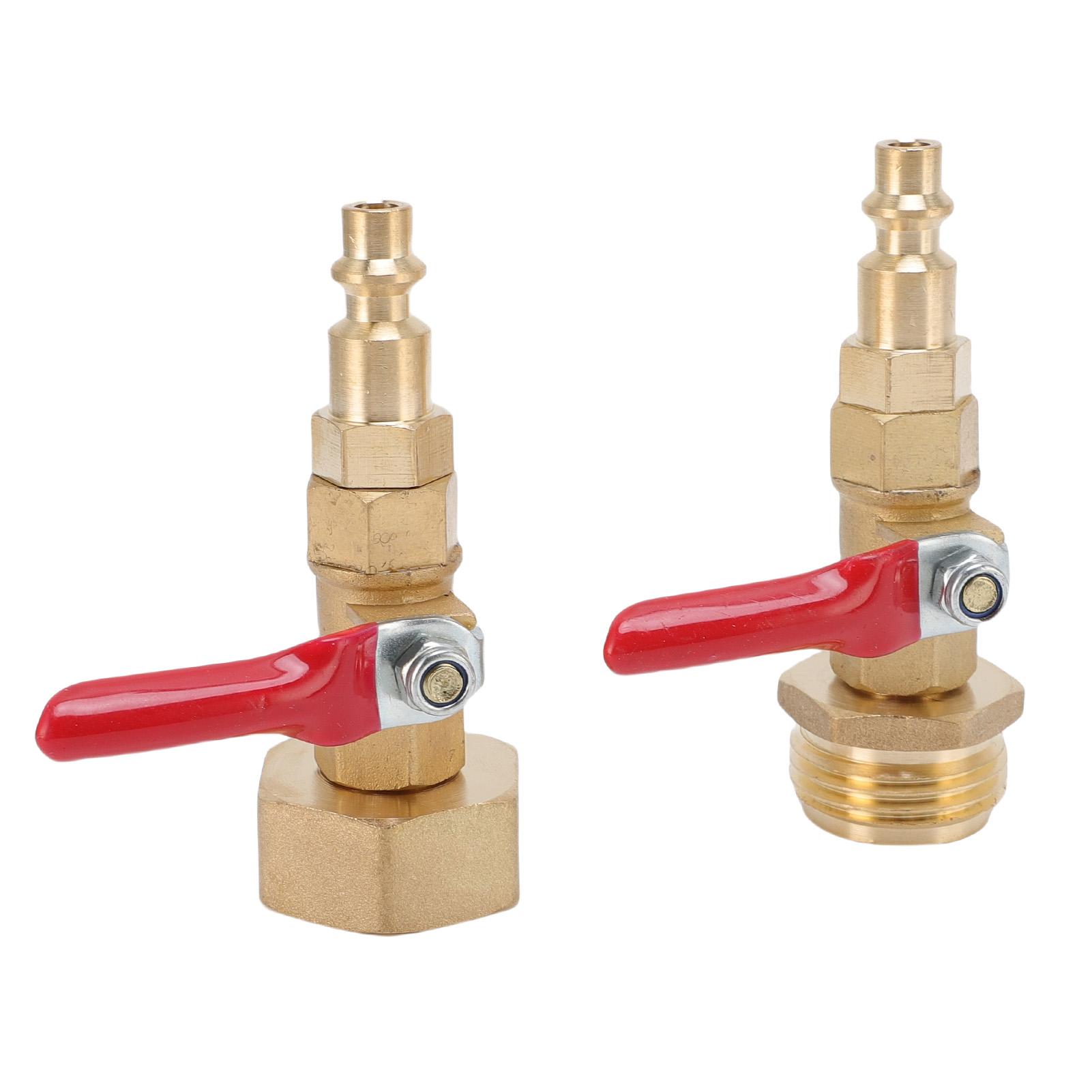 2 Pcs RV Winterize Blowout Adapter Brass Winterize Blowing Out Valve with Quick Connect Plug Ball Valve for Boat Travel Trailer
2 Pcs RV Winterize Blowout Adapter Brass Winterize Blowing Out Valve with Quick Connect Plug Ball Valve for Boat Travel Trailer