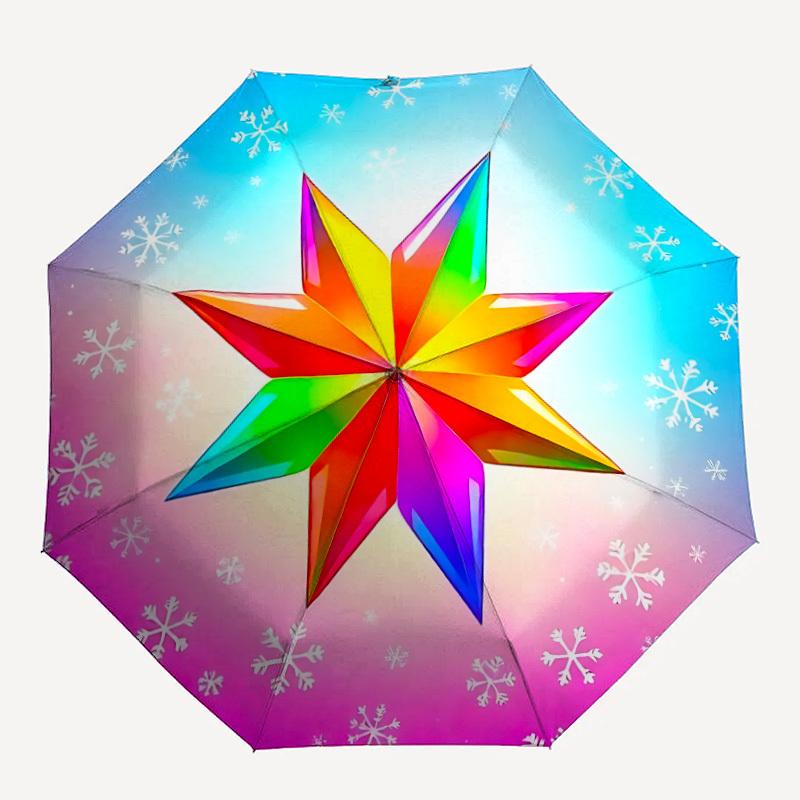 1pc Rainbow Star Auto-Fold Umbrella with One-Touch Open/Close - 8 Reinforced Ribs for Windproof Stability, yy251118149
1pc Rainbow Star Auto-Fold Umbrella with One-Touch Open/Close - 8 Reinforced Ribs for Windproof Stability, yy251118149