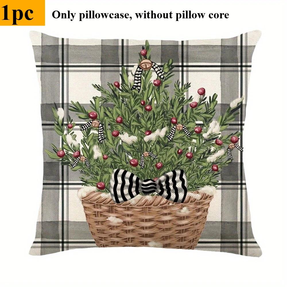 1pc Christmas Pillow Covers-Tree,Snowman,Elk,Geometric Plaid Printed Throw Pillow Cases-Farmhouse Xmas Home Decor for Bedroom, as shown
1pc Christmas Pillow Covers-Tree,Snowman,Elk,Geometric Plaid Printed Throw Pillow Cases-Farmhouse Xmas Home Decor for Bedroom, as shown