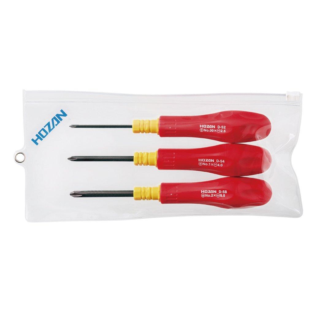 HOZAN Interchangeable Screwdriver Set, Ideal for Car Tools, Value Pack of 3, Includes Chuck Case, D-44
HOZAN Interchangeable Screwdriver Set, Ideal for Car Tools, Value Pack of 3, Includes Chuck Case, D-44