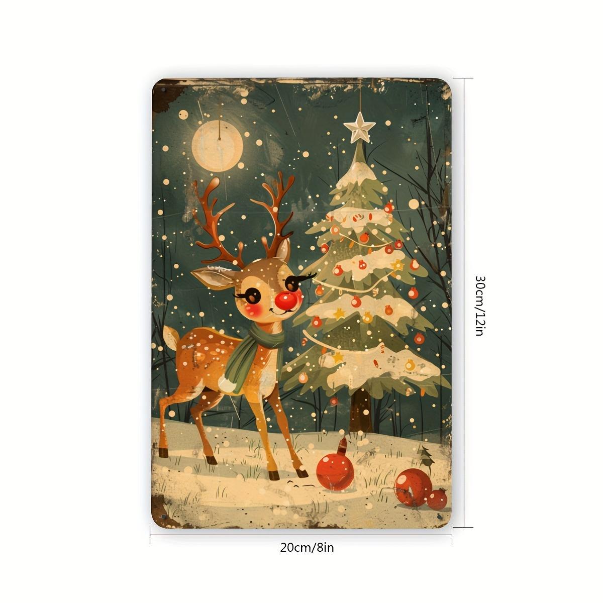 Fawn Vintage Metal Tin Sign, Christmas Indoor Outdoor Decoration Hanging Tin Painting, Wall Room Residential Bedroom Office 20x30cm(7.8x11.8inch)
Fawn Vintage Metal Tin Sign, Christmas Indoor Outdoor Decoration Hanging Tin Painting, Wall Room Residential Bedroom Office 20x30cm(7.8x11.8inch)