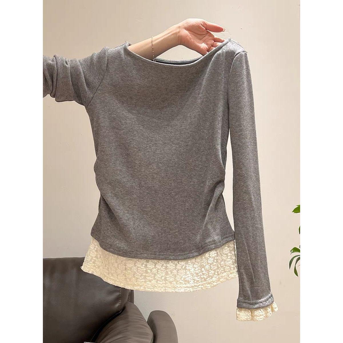 Women s One-Shoulder Long-Sleeve Top with Ruched Waist and Lace Hem, New for Early Spring S (30-40 kg) світло-сірий колір
Women s One-Shoulder Long-Sleeve Top with Ruched Waist and Lace Hem, New for Early Spring S (30-40 kg) світло-сірий колір