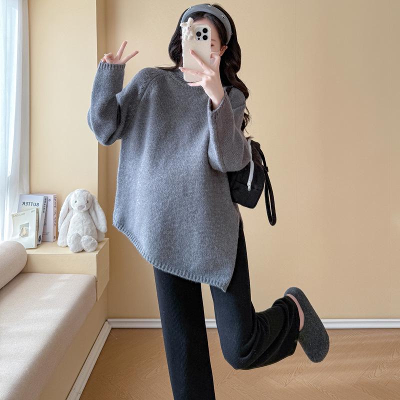 Autumn/Winter Maternity Sweater & Wide-Leg Pants Set - Irregular, Loose & Slimming L
Autumn/Winter Maternity Sweater & Wide-Leg Pants Set - Irregular, Loose & Slimming L