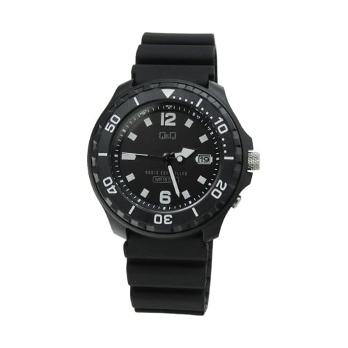 Citizen Q&Q Watch Cue and Cue Analog Radio Wave Solar 10 ATM Water Resistant Urethane Band D02A-001VK Men s Black
Citizen Q&Q Watch Cue and Cue Analog Radio Wave Solar 10 ATM Water Resistant Urethane Band D02A-001VK Men s Black