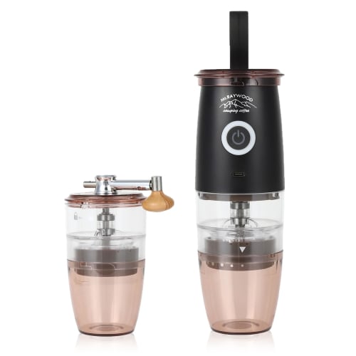 Mt.RAYWOOD Coffee Grinder, Electric/Manual, 2-Way, Portable, Perfect for Outdoor Camping, Compact, Rechargeable, Hand Grinding, Washable, Mortar-Style
Mt.RAYWOOD Coffee Grinder, Electric/Manual, 2-Way, Portable, Perfect for Outdoor Camping, Compact, Rechargeable, Hand Grinding, Washable, Mortar-Style