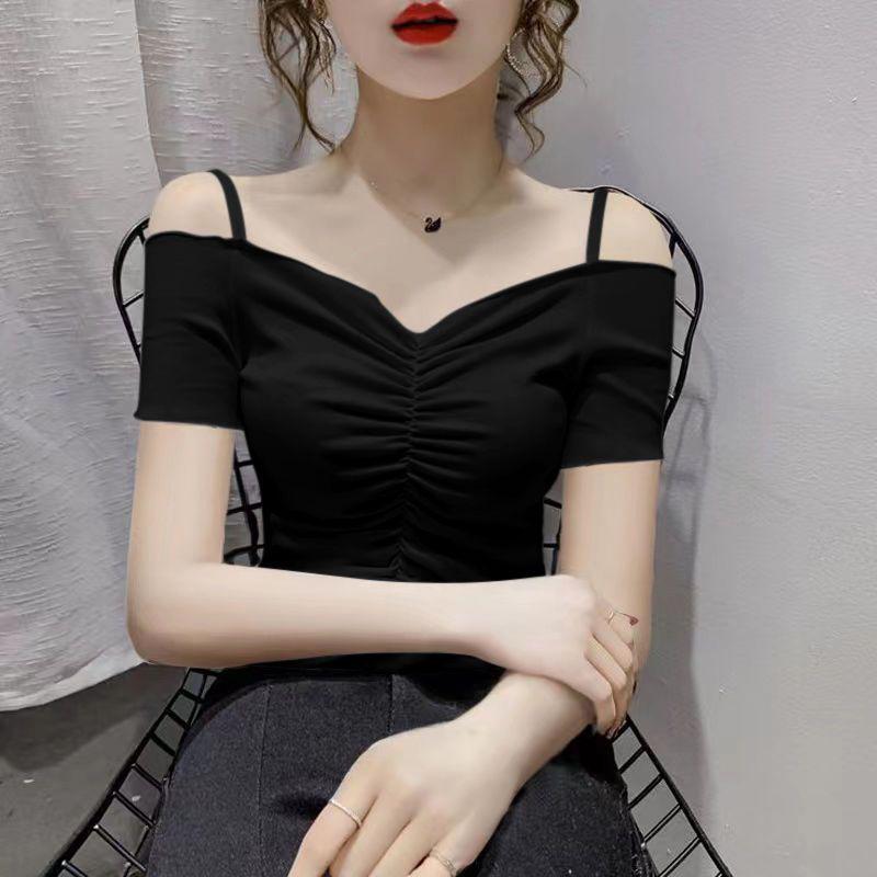 Women s One-Shoulder Short-Sleeved Clavicle Camisole - High-Waisted Summer Top in White Medium
Women s One-Shoulder Short-Sleeved Clavicle Camisole - High-Waisted Summer Top in White Medium