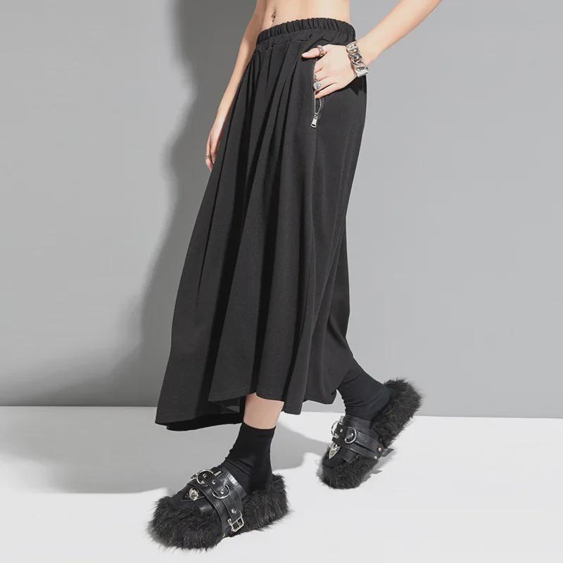 European Summer A-Line Skirt: Irregular, Elastic Waist, Dark Loose, Medium Long with Big Swing L (65-75 kg) чорний
European Summer A-Line Skirt: Irregular, Elastic Waist, Dark Loose, Medium Long with Big Swing L (65-75 kg) чорний