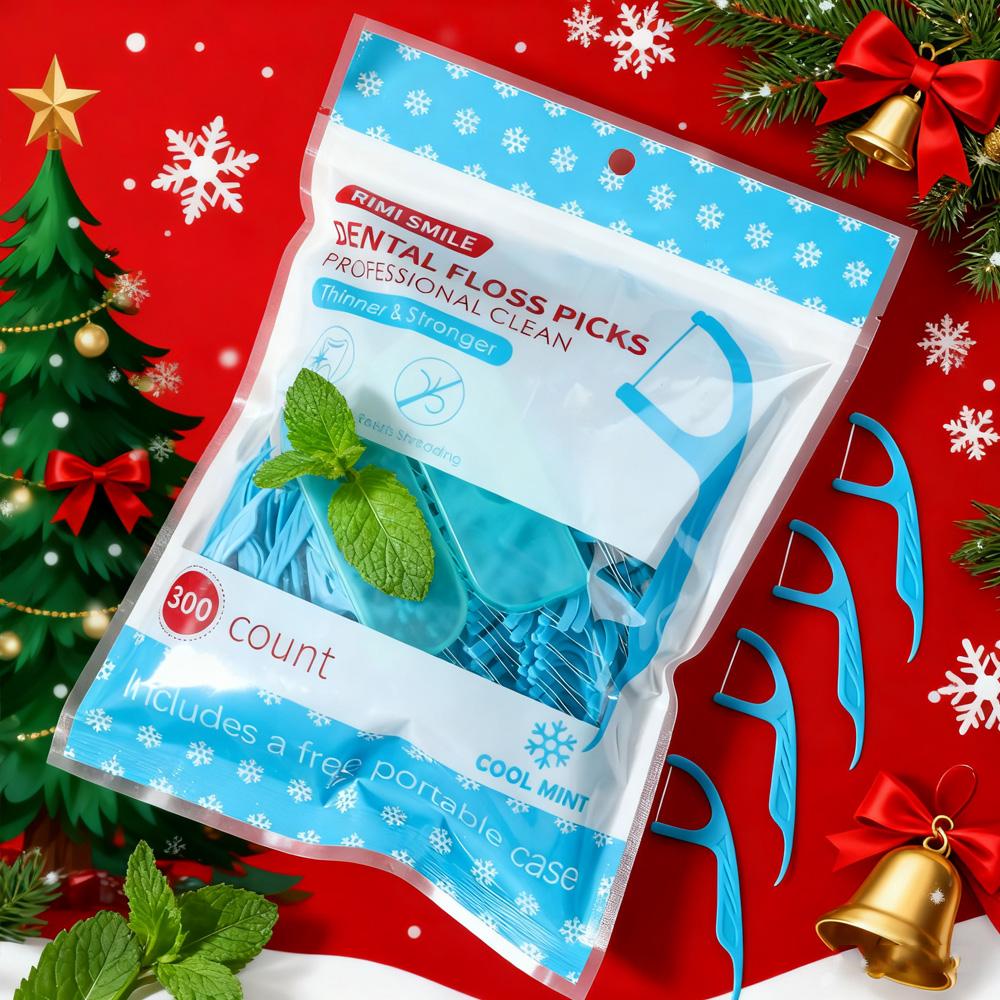 Family-Size Mint Dental Flossers 300 Count with Portable Floss Case Convenient for Daily And Travel Use
Family-Size Mint Dental Flossers 300 Count with Portable Floss Case Convenient for Daily And Travel Use