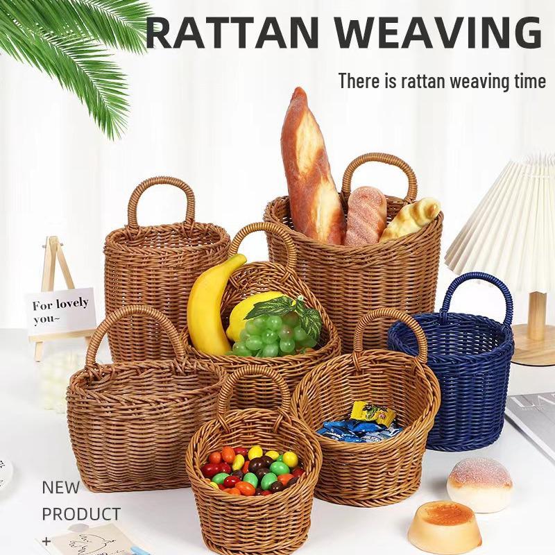 Retro Woven Rattan Kitchen Basket: Wall-Mounted or Handheld Storage for Garlic, Ginger, and Utensils
Retro Woven Rattan Kitchen Basket: Wall-Mounted or Handheld Storage for Garlic, Ginger, and Utensils