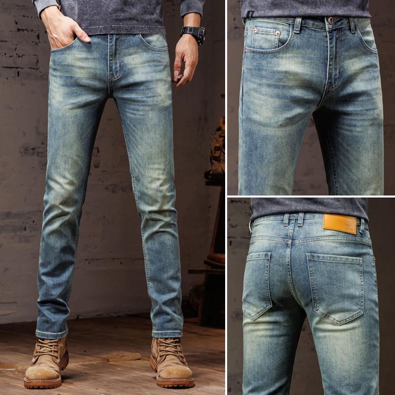 Брендовые мужские узкие джинсы в корейском стиле со средней посадкой - универсальные модные длинные брюки на все времена года 35 (28-inch) 170 lbs
Брендовые мужские узкие джинсы в корейском стиле со средней посадкой - универсальные модные длинные брюки на все времена года 35 (28-inch) 170 lbs