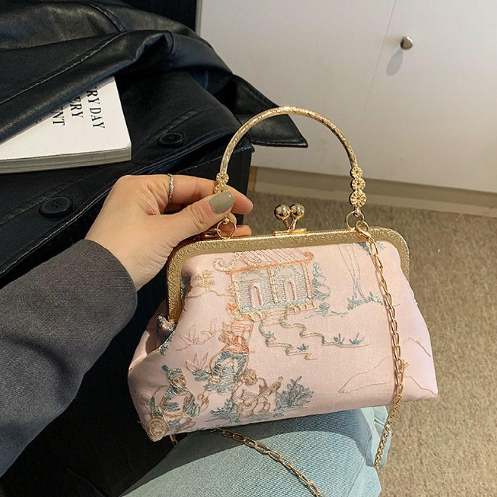 Wrist Bag Retro Embroidery Handbag Large Capacity Ladies Clutch Bag Hanfu Shoulder Bag Party білий
Wrist Bag Retro Embroidery Handbag Large Capacity Ladies Clutch Bag Hanfu Shoulder Bag Party білий