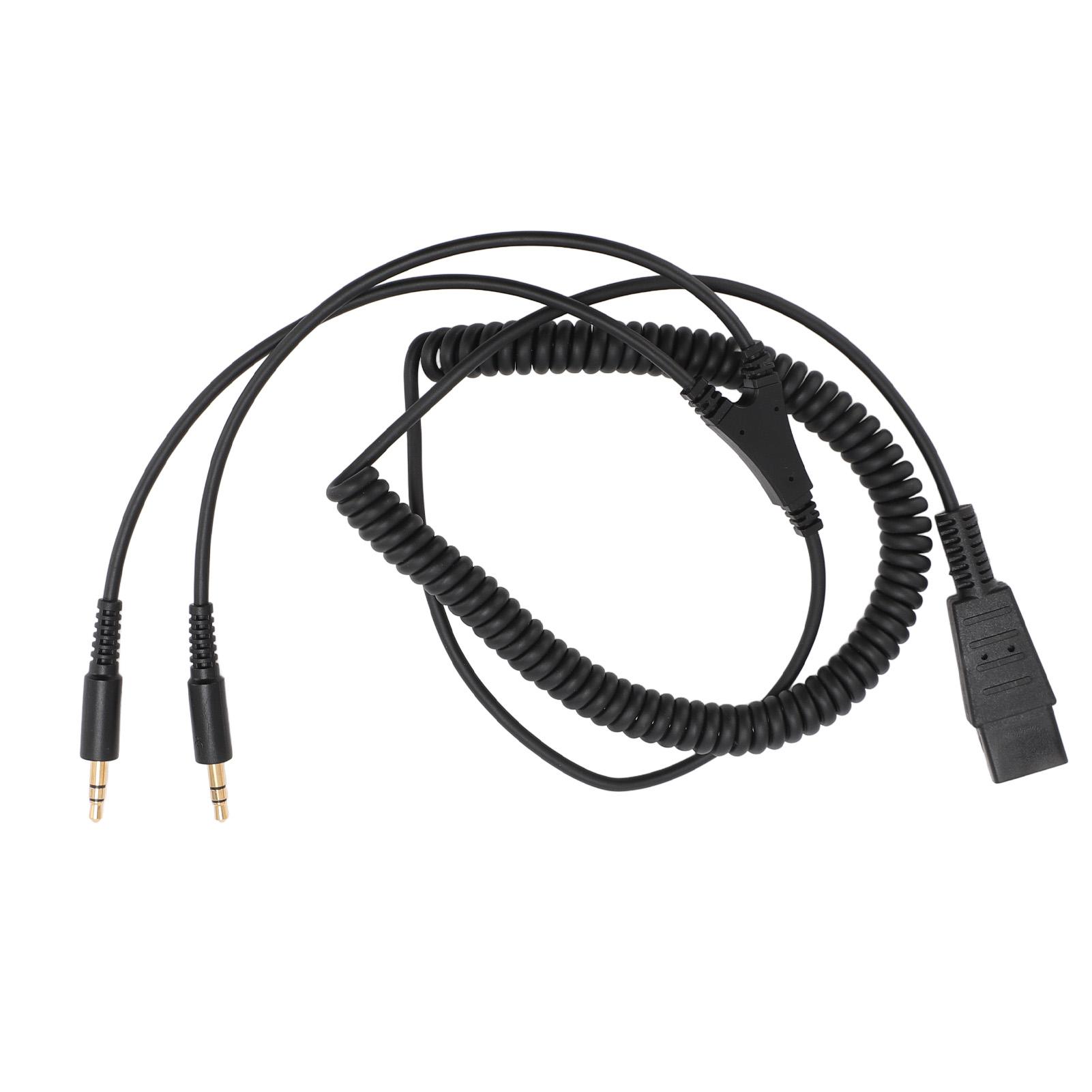 Quick Disconnect to 3.5mm Cable QD to Dual 3.5mm Adapter Cord for Plantronics Headset for PC Sound
Quick Disconnect to 3.5mm Cable QD to Dual 3.5mm Adapter Cord for Plantronics Headset for PC Sound
