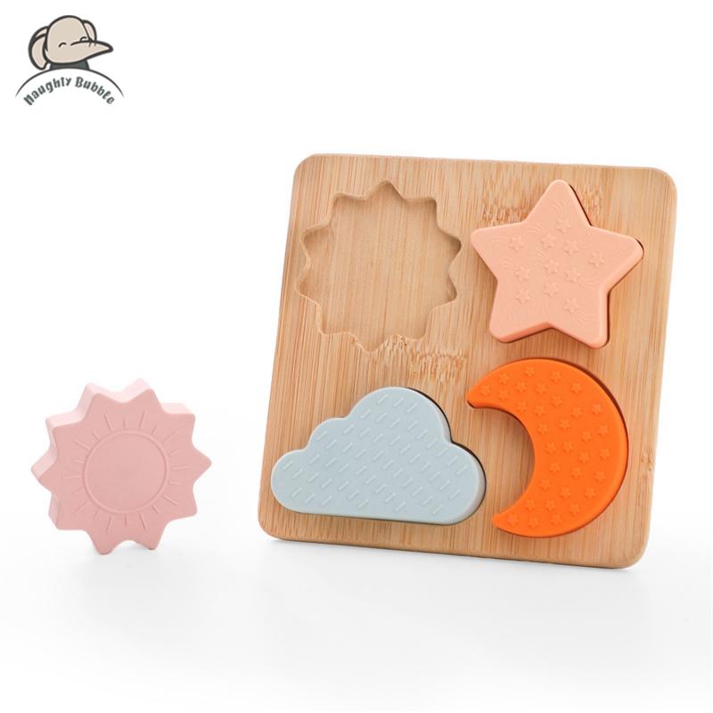 Montessori Puzzle Wooden Silicone Toy Star Moon Sun Cloud Shape Matching Toy Bpa-free Silicone Teething Toy Baby Educational Toy
Montessori Puzzle Wooden Silicone Toy Star Moon Sun Cloud Shape Matching Toy Bpa-free Silicone Teething Toy Baby Educational Toy