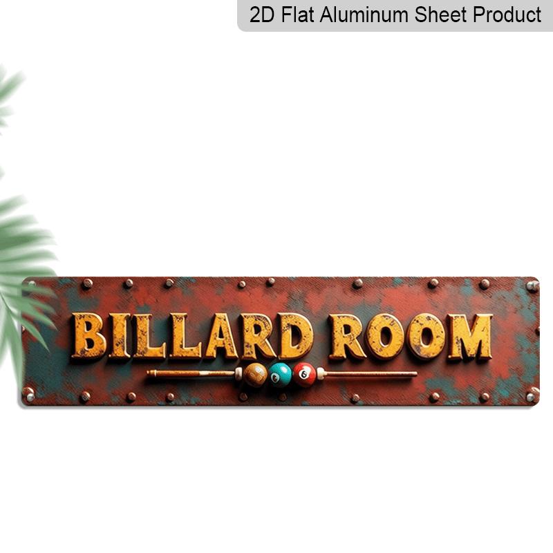2D Flat, Aluminium Decorative Sign, A Decorative Item with A Fashionable European Style Rustic Vintage Sign Billiard Balls Cue Stick Bolts, Can Be 40cm x 10cm
2D Flat, Aluminium Decorative Sign, A Decorative Item with A Fashionable European Style Rustic Vintage Sign Billiard Balls Cue Stick Bolts, Can Be 40cm x 10cm