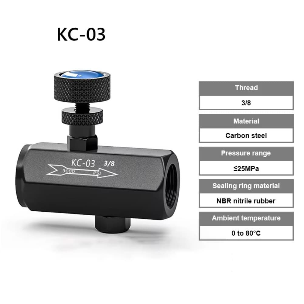 Throttle Check Flow Control Valve For Hydraulic Systems 3000 PSI Pressure Rating 30 L min Flow Rate 1 2 NPT Threading 1percent4-inch KC-02
Throttle Check Flow Control Valve For Hydraulic Systems 3000 PSI Pressure Rating 30 L min Flow Rate 1 2 NPT Threading 1percent4-inch KC-02