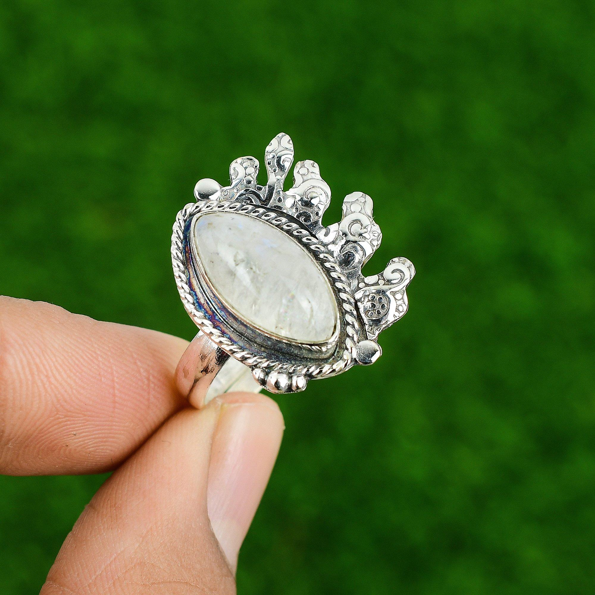 Natural Rainbow Moonstone Multi Stone Adjustable Ring 925 Silver For Girls Adjustable
Natural Rainbow Moonstone Multi Stone Adjustable Ring 925 Silver For Girls Adjustable