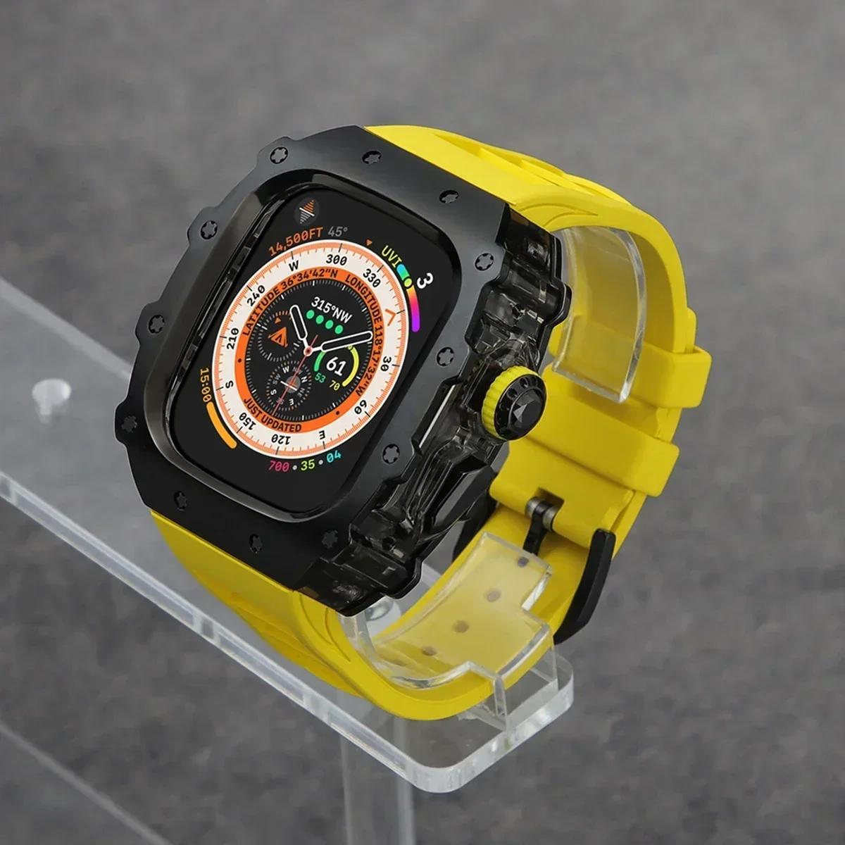 Розкішний набір для модифікації для Apple Watch Ultra 3 49 мм 45 мм 44 мм Корпус з нержавіючої сталі для IWatch 9 8 7 6 Кришталева кнопка Спортивний ремінець For Ultra 49mm
Розкішний набір для модифікації для Apple Watch Ultra 3 49 мм 45 мм 44 мм Корпус з нержавіючої сталі для IWatch 9 8 7 6 Кришталева кнопка Спортивний ремінець For Ultra 49mm