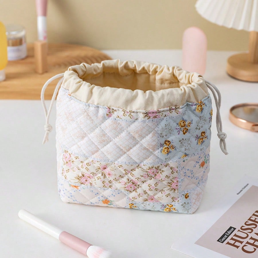 Drawstring Cosmetic Bag With Embossed Print, Large Capacity Drawstring Cosmetic Bag Colorblock Floral різнокольоровий
Drawstring Cosmetic Bag With Embossed Print, Large Capacity Drawstring Cosmetic Bag Colorblock Floral різнокольоровий