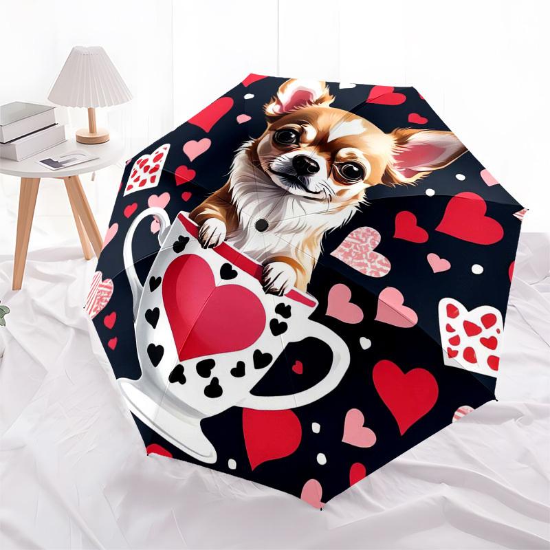 1pc Cute Chihuahua in Heart Mug Umbrella with Plastic Handle,Suitable for All Seasons Home Travel Outdoor Umbrellaptys31064
1pc Cute Chihuahua in Heart Mug Umbrella with Plastic Handle,Suitable for All Seasons Home Travel Outdoor Umbrellaptys31064