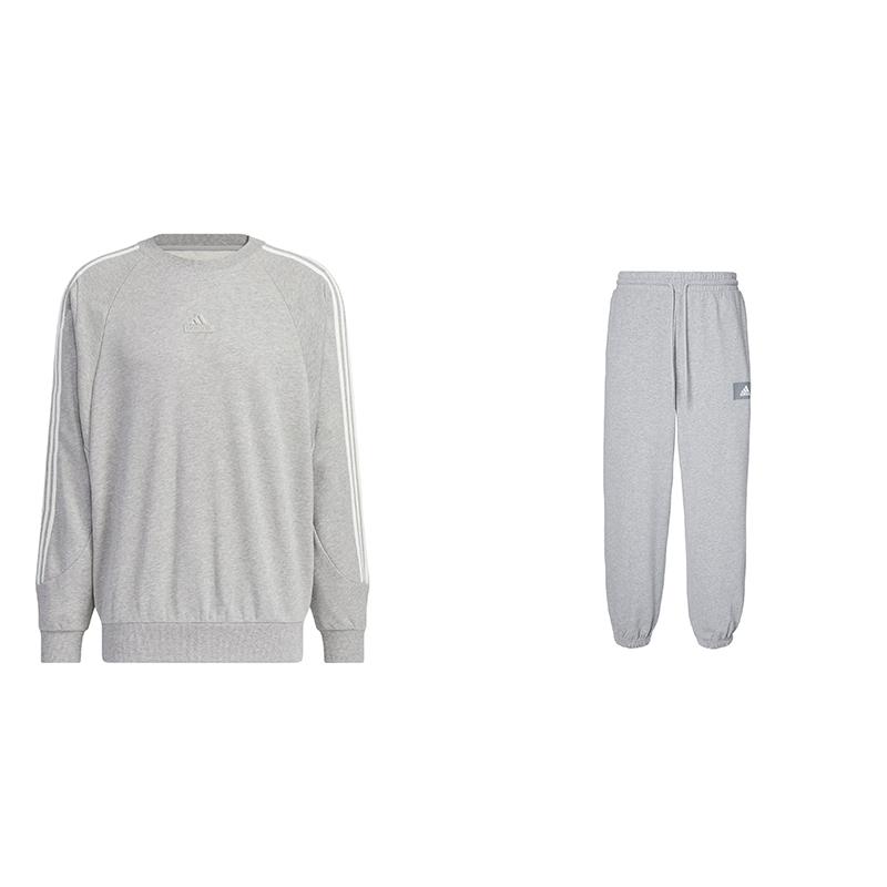 Adidas Однотонный свитер с круглым вырезом, спортивный повседневный топ и длинные брюки, комплект с капюшоном, унисекс, средне-серый JI6642+HE4341 M
Adidas Однотонный свитер с круглым вырезом, спортивный повседневный топ и длинные брюки, комплект с капюшоном, унисекс, средне-серый JI6642+HE4341 M