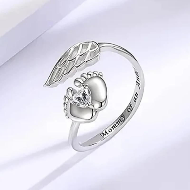 CAOSHI Baby Foot and Angel Wing Ring for Women Bright Heart Zirconia Love Zircon for Mother s Day Fashion Delicate Accessories 10
CAOSHI Baby Foot and Angel Wing Ring for Women Bright Heart Zirconia Love Zircon for Mother s Day Fashion Delicate Accessories 10