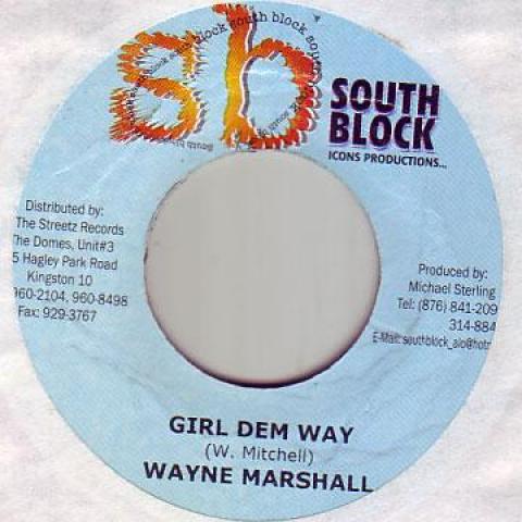 7-дюймовая пластинка WAYNE MARSHALL / REAGAN - Girl Dem Way / Weh Yu Want South Block 2003 Ямайка Регги, Ска и Даб
7-дюймовая пластинка WAYNE MARSHALL / REAGAN - Girl Dem Way / Weh Yu Want South Block 2003 Ямайка Регги, Ска и Даб