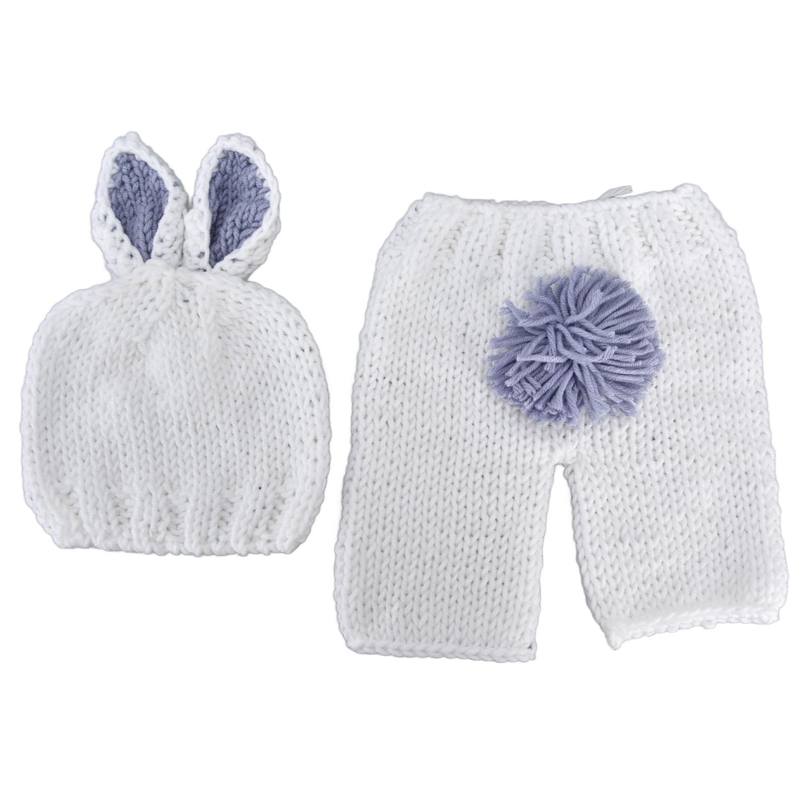 Baby Bunny Costume Crochet Woolen Knitting Photography Caps Pants Children Clothing for 06 Months
Baby Bunny Costume Crochet Woolen Knitting Photography Caps Pants Children Clothing for 06 Months
