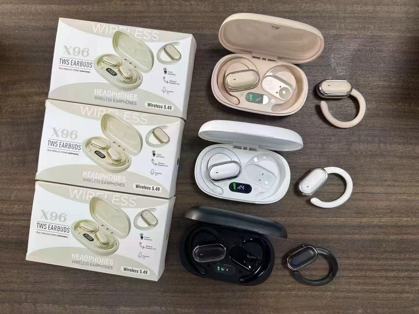 X96 Over-Ear Wireless Bluetooth Headphones with Open-Ear Bone Conduction and Rotatable Design - Ultra-Long Battery Life X96 White
X96 Over-Ear Wireless Bluetooth Headphones with Open-Ear Bone Conduction and Rotatable Design - Ultra-Long Battery Life X96 White