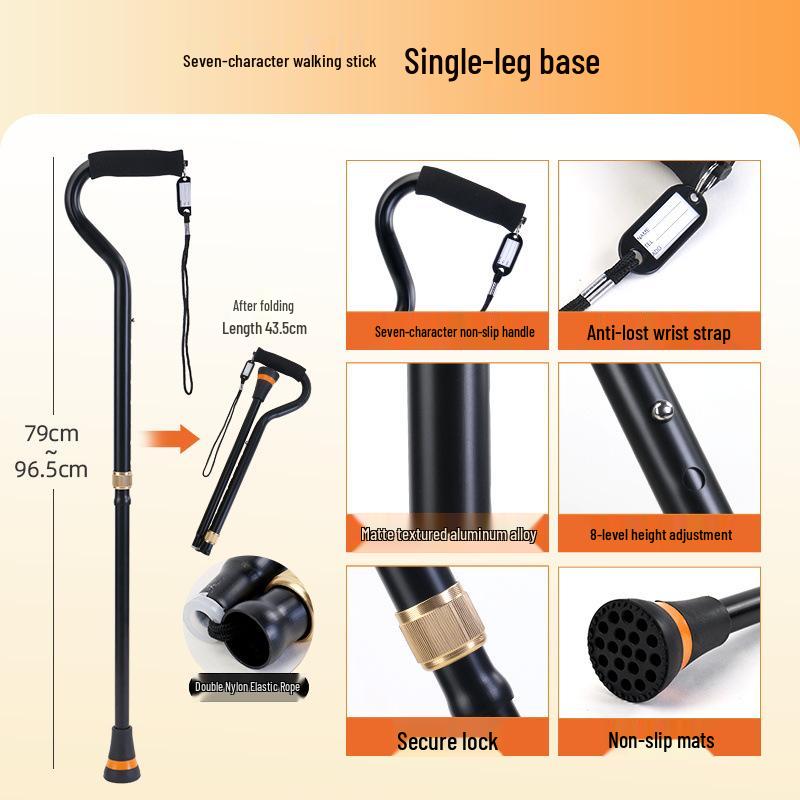 7-Shape Aluminum Telescopic Hiking Cane, 8-Speed Bent Head, Non-Slip Foldable Walking Stick for Seniors
7-Shape Aluminum Telescopic Hiking Cane, 8-Speed Bent Head, Non-Slip Foldable Walking Stick for Seniors