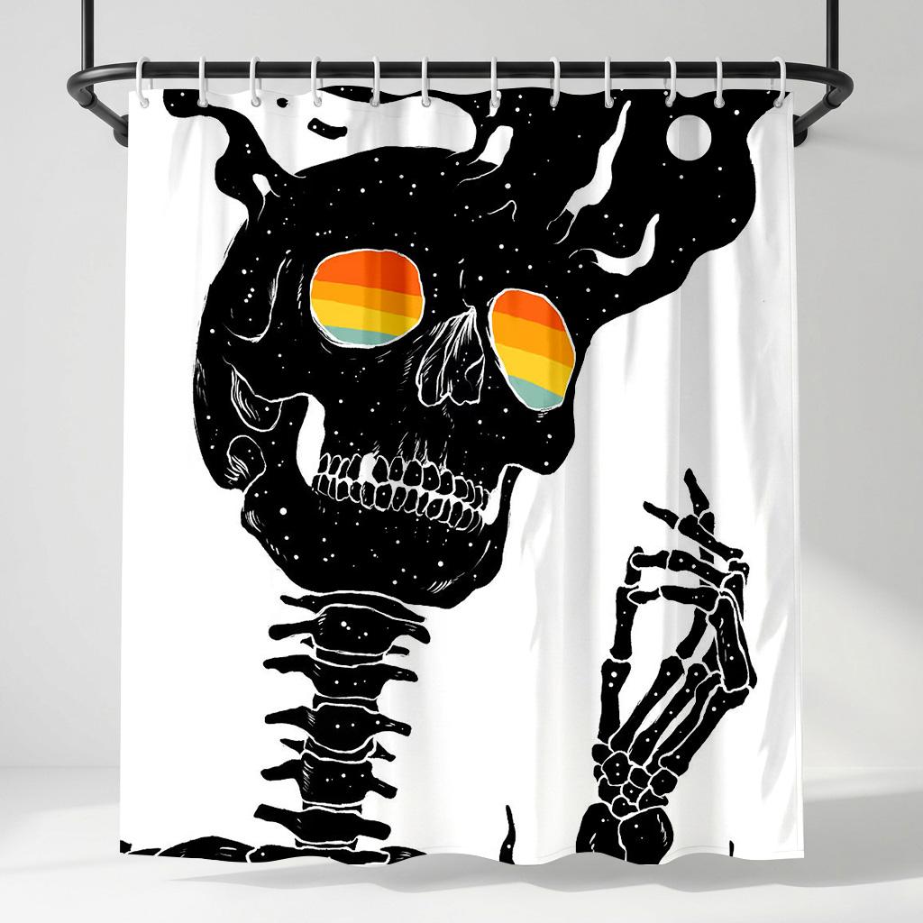 Funny Skeleton Sunglasses Shower Curtain - Creative Starry Skull Art Design - Indoor Home Bathroom Decor Artistic Bath Curtain W60H190(CM)-1 Pcs
Funny Skeleton Sunglasses Shower Curtain - Creative Starry Skull Art Design - Indoor Home Bathroom Decor Artistic Bath Curtain W60H190(CM)-1 Pcs