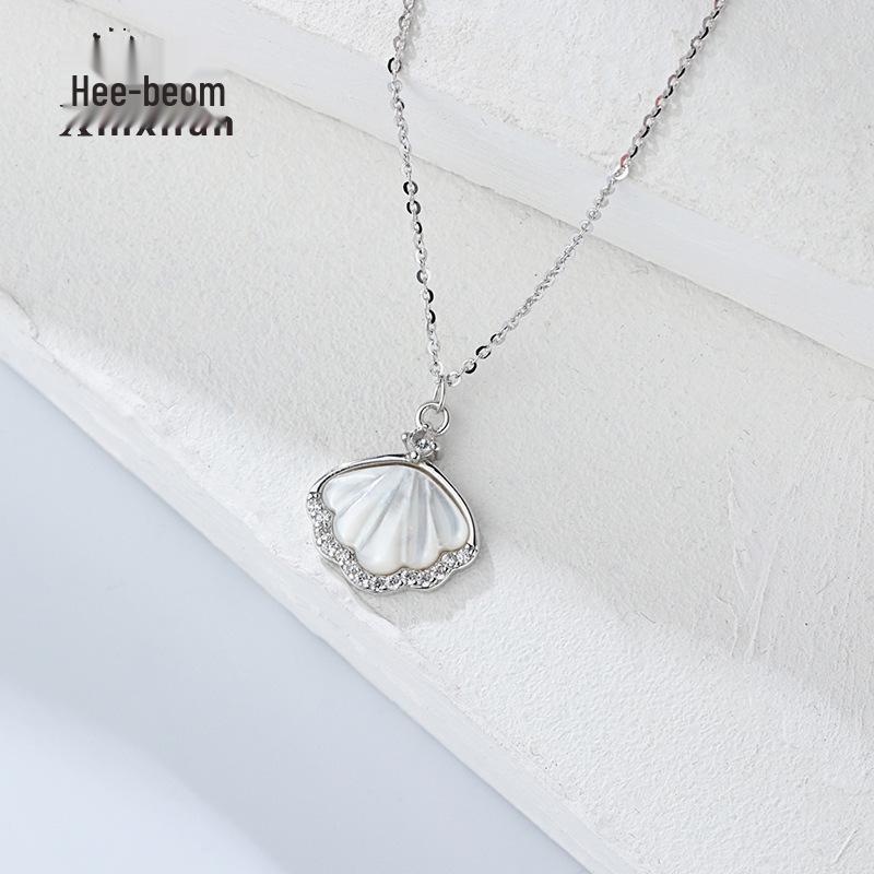 S925 Sterling Silver Single-Bead Necklace for Women, Fashionable White Shell Design, Ideal Valentine s Day Gift Platinum with crystals
S925 Sterling Silver Single-Bead Necklace for Women, Fashionable White Shell Design, Ideal Valentine s Day Gift Platinum with crystals