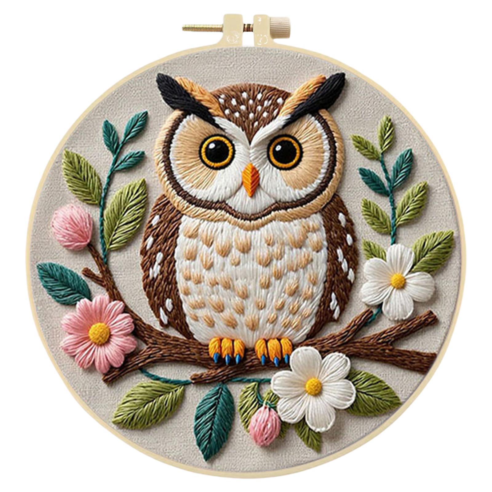 DIY Night Owl Stamped Embroidery Stitches Practice Kit with Bamboo Hoop Embroidery Starter Kit for Beginners Adults Craft Lover
DIY Night Owl Stamped Embroidery Stitches Practice Kit with Bamboo Hoop Embroidery Starter Kit for Beginners Adults Craft Lover