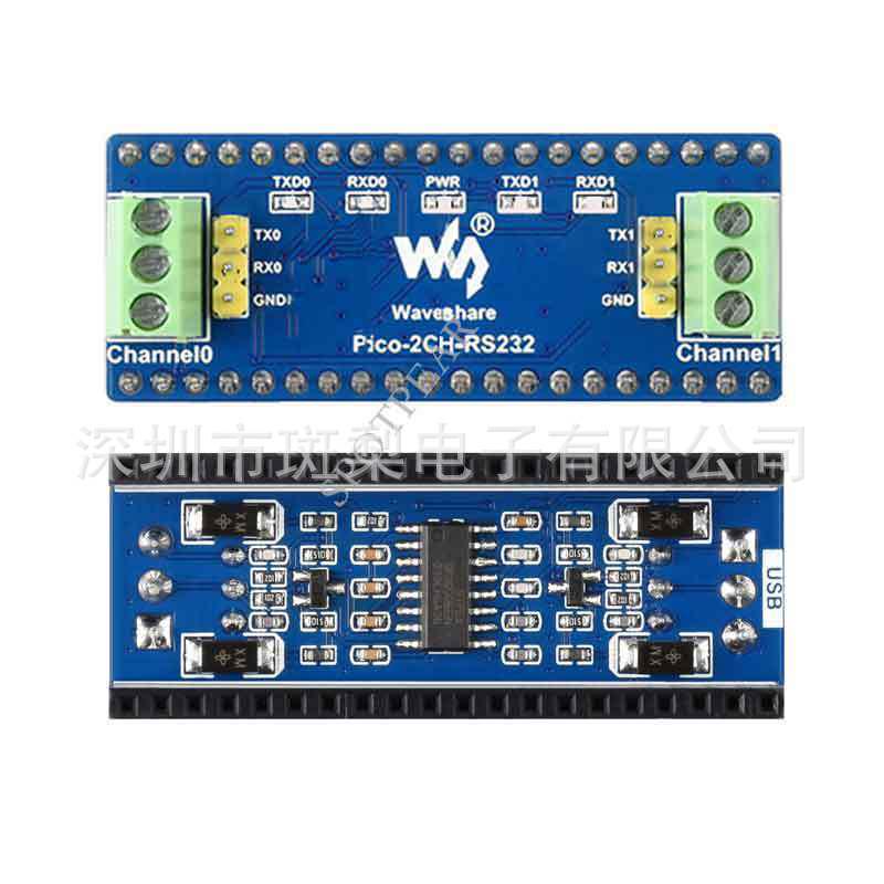 Raspberry Pi Pico Expansion Board: Dual-Channel RS232 Module with SP3232EEN Driver for UART Communication Waveshare
Raspberry Pi Pico Expansion Board: Dual-Channel RS232 Module with SP3232EEN Driver for UART Communication Waveshare