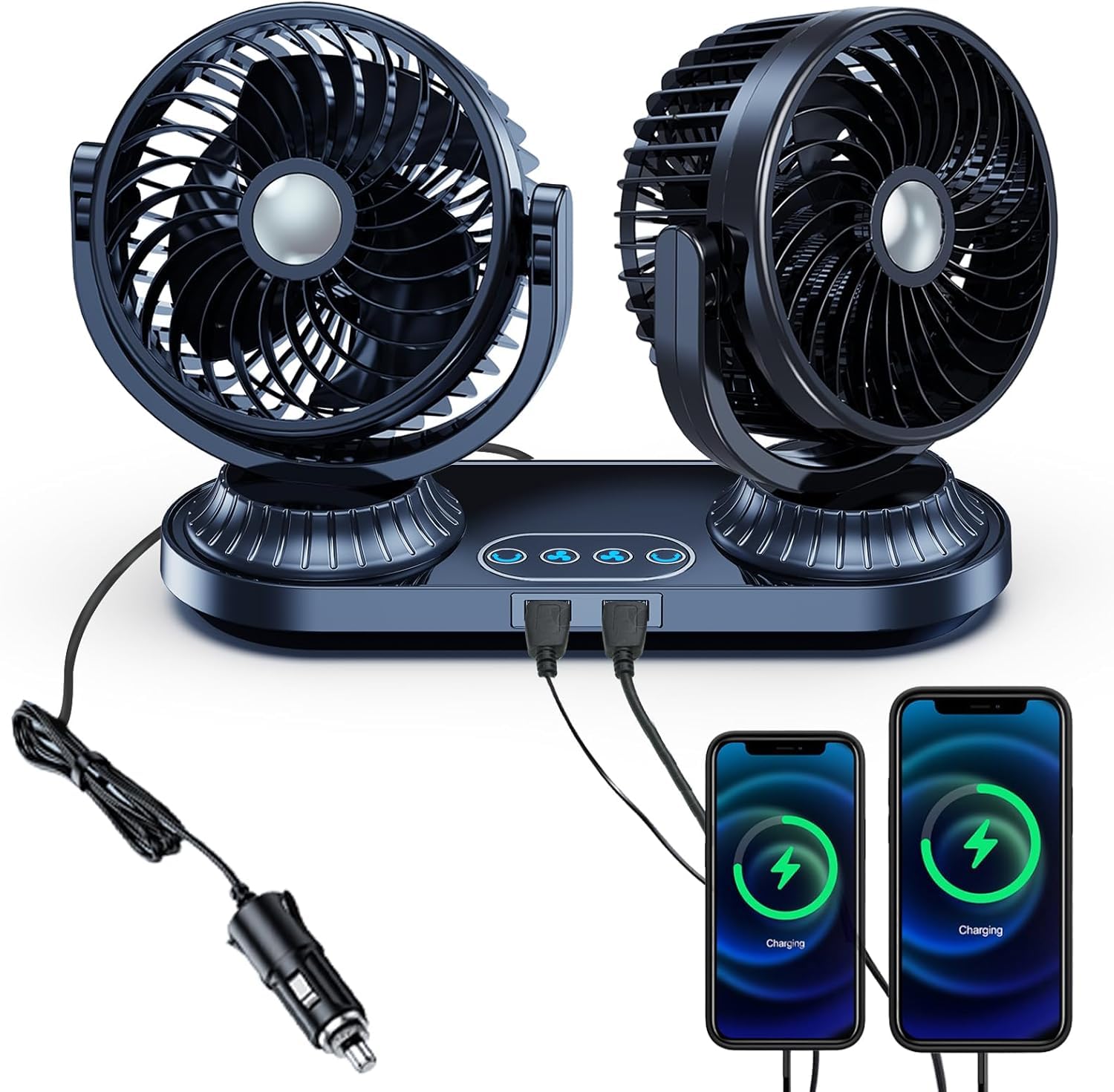 NIFBANG Car Fan with Automatic Low Touch Cigarette Lighter Adjustable Airflow Powerful Car Fan with 5 Easy Perfect for Summer or Car Car Fan with чорний
NIFBANG Car Fan with Automatic Low Touch Cigarette Lighter Adjustable Airflow Powerful Car Fan with 5 Easy Perfect for Summer or Car Car Fan with чорний