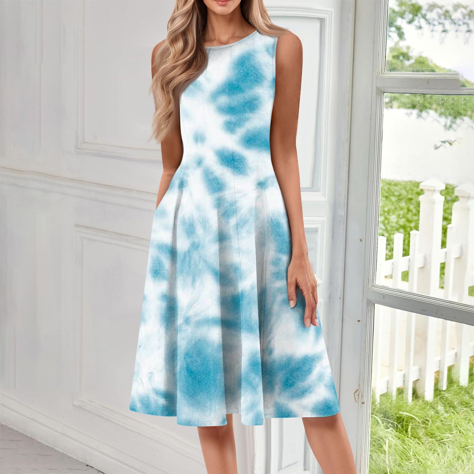 Women s Fashionable Round Neck Sleeveless Printed Casual Pullover Mid Length Dress S
Women s Fashionable Round Neck Sleeveless Printed Casual Pullover Mid Length Dress S