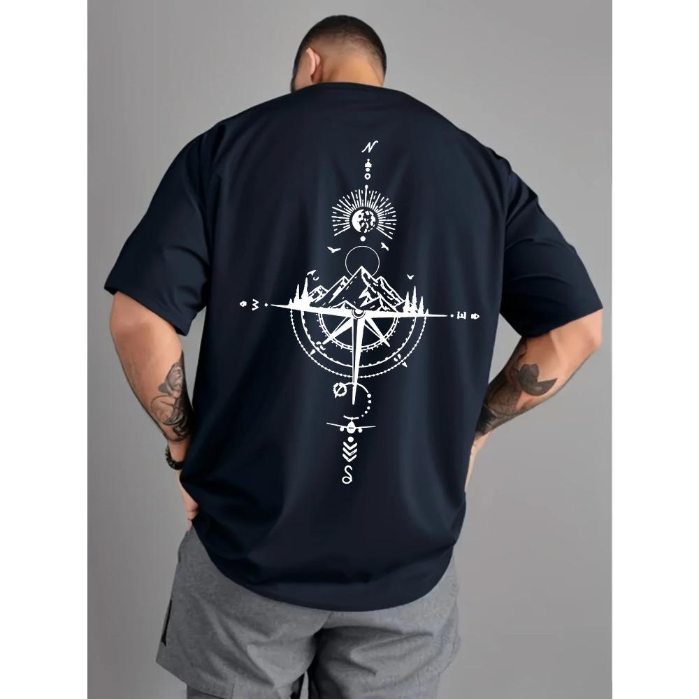 Summer men s 100% pure cotton casual sports loose oversized retro compass printed comfortable round neck short sleeved T-shirt XXXL
Summer men s 100% pure cotton casual sports loose oversized retro compass printed comfortable round neck short sleeved T-shirt XXXL