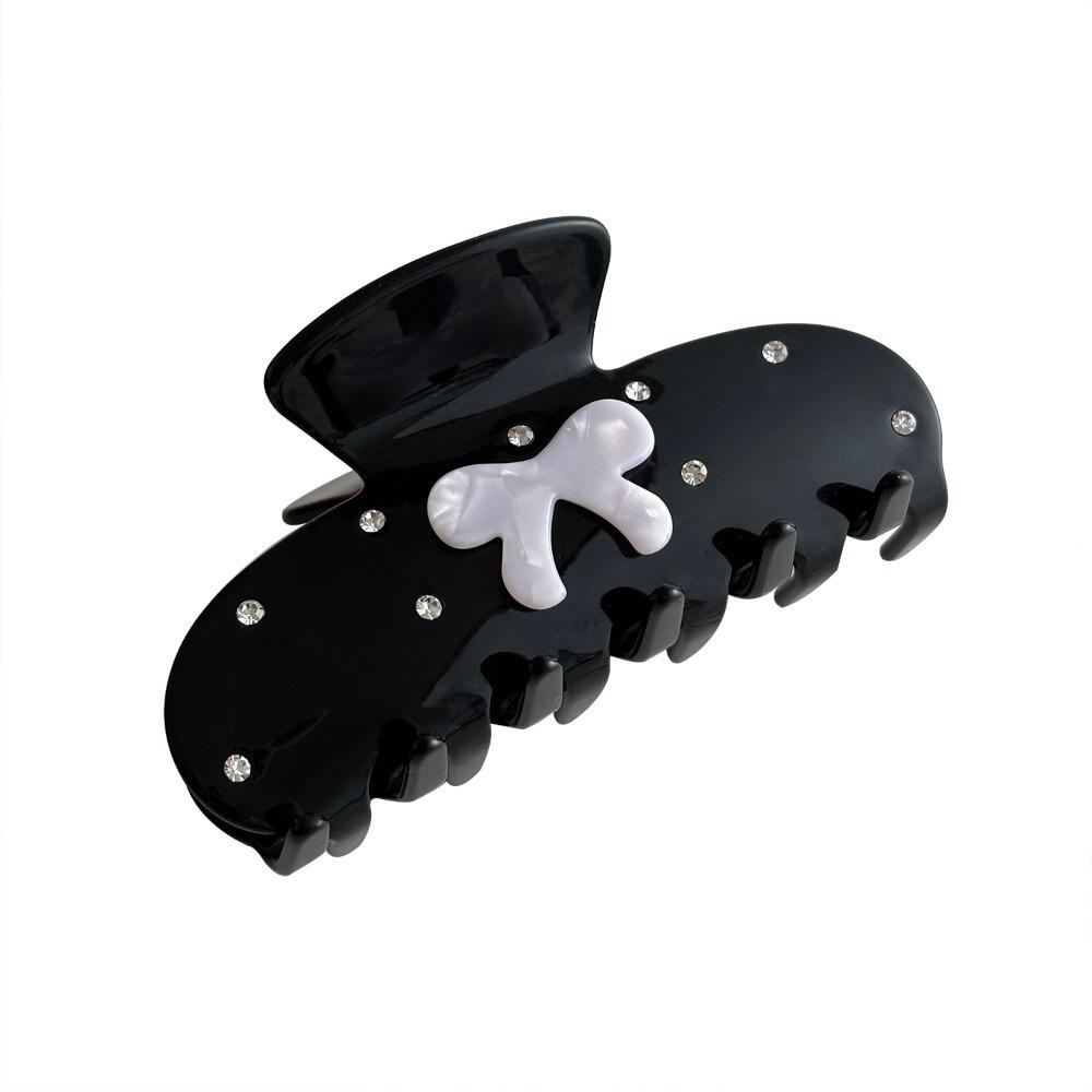 Элегантный краб-клипса со стразами Винтажная заколка для волос из ацетата Блестящий бант Зажим для волос Женский чёрный
Элегантный краб-клипса со стразами Винтажная заколка для волос из ацетата Блестящий бант Зажим для волос Женский чёрный