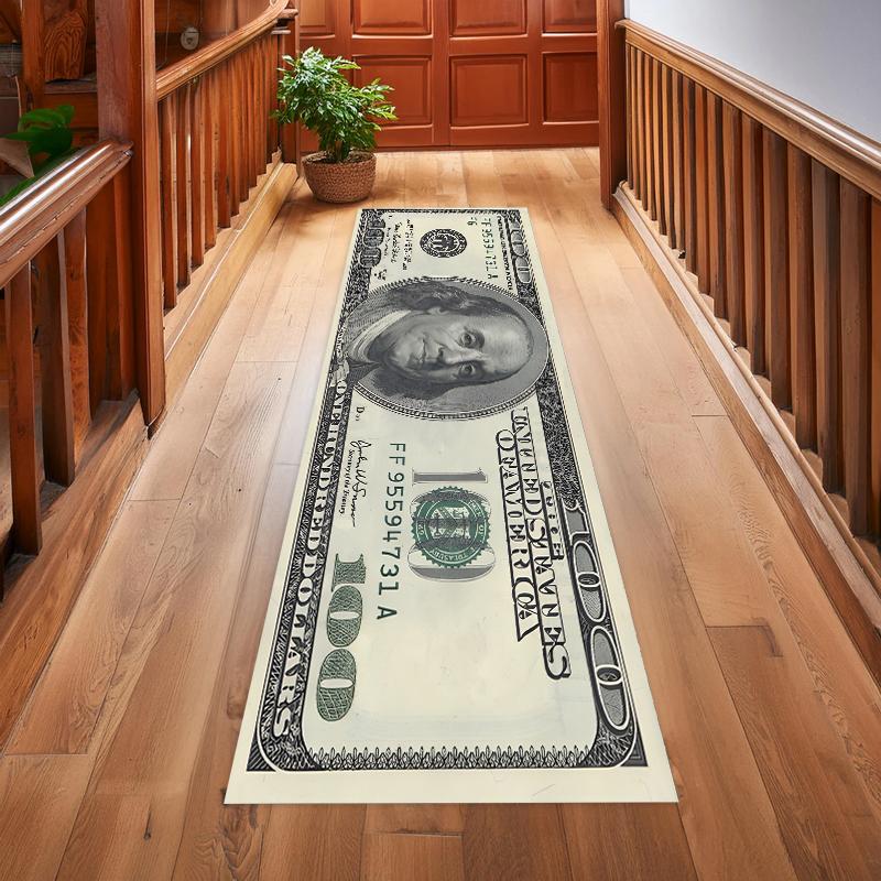 Trendy Make Some Money Dollar Long Runner Rug Bold Black Gold Print Durable Wear-resistant Non-slip Carpet for Hallway Entryway 40X120CM
Trendy Make Some Money Dollar Long Runner Rug Bold Black Gold Print Durable Wear-resistant Non-slip Carpet for Hallway Entryway 40X120CM