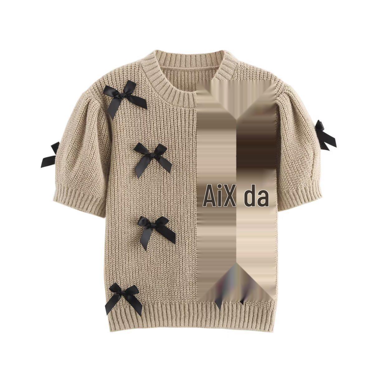 Женская мода лета 2024 года: Европейский и американский стиль повседневный вязаный свитер с бантом Small хаки
Женская мода лета 2024 года: Европейский и американский стиль повседневный вязаный свитер с бантом Small хаки