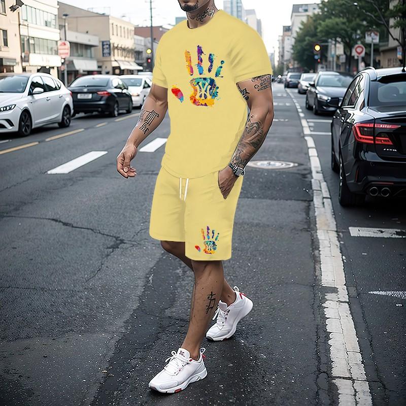 Summer New Set Men s Oversized T-shirt Shorts Two-piece Set Short Sleeved Printed Sportswear Fashion Sportswear Set Men s S
Summer New Set Men s Oversized T-shirt Shorts Two-piece Set Short Sleeved Printed Sportswear Fashion Sportswear Set Men s S