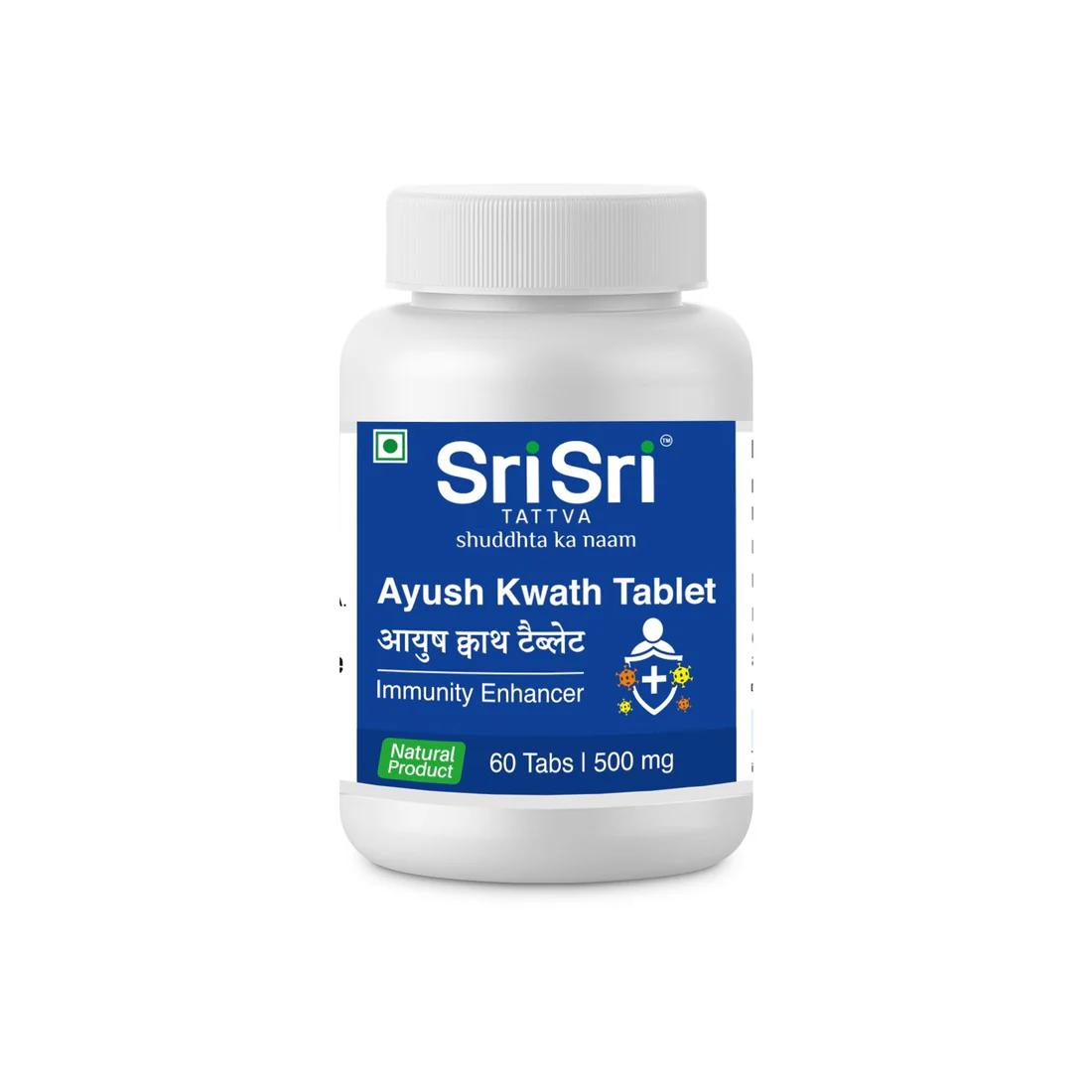 Ayush Kwath Tablet | Ayurvedic Immunity Enhancer | Anti-microbial Action | Natural Product | 60 Tabs, 500 mg Pack = 60 Tabs
Ayush Kwath Tablet | Ayurvedic Immunity Enhancer | Anti-microbial Action | Natural Product | 60 Tabs, 500 mg Pack = 60 Tabs