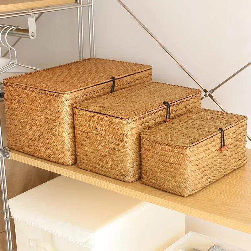 Multi-Purpose Vintage Straw Woven Storage Basket Retro Grass-Braided Container Gift Packaging Box Desktop Living Room Storage S 23x15x13cm жёлтый
Multi-Purpose Vintage Straw Woven Storage Basket Retro Grass-Braided Container Gift Packaging Box Desktop Living Room Storage S 23x15x13cm жёлтый