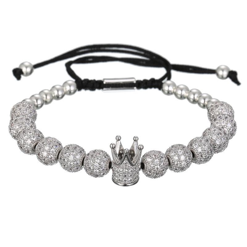Men s Copper Bead Bracelet with Zirconia Crown and Adjustable Woven Design
Men s Copper Bead Bracelet with Zirconia Crown and Adjustable Woven Design