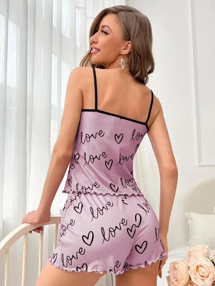 Летняя женская пижама из двух частей, сексуальный топ с подвязками и шорты для дома 3XL фиолетовый
Летняя женская пижама из двух частей, сексуальный топ с подвязками и шорты для дома 3XL фиолетовый